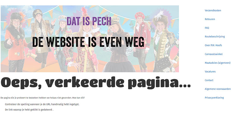 404 pagina